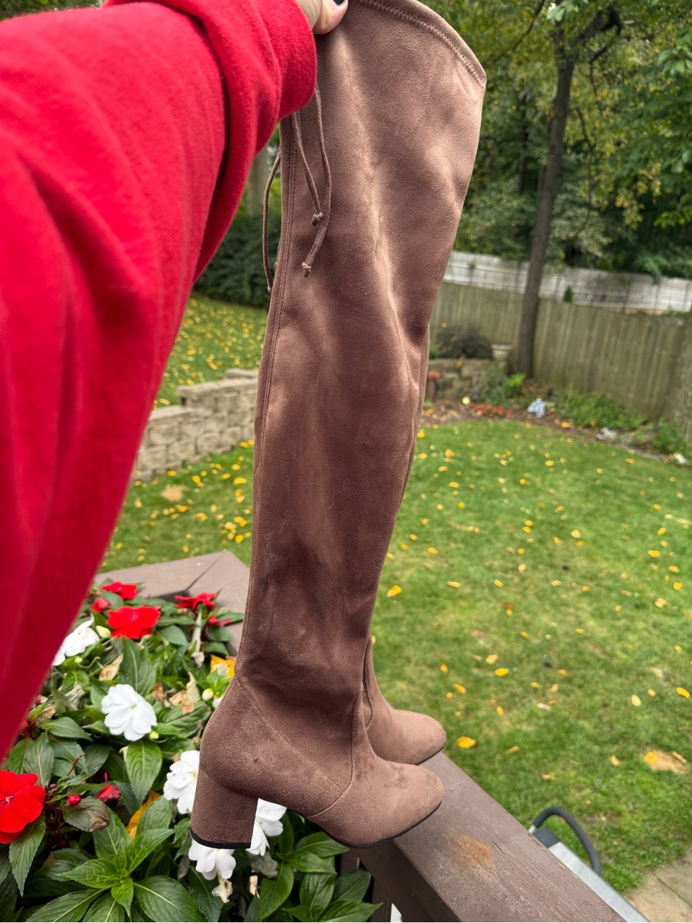 Stuart Weitzman Taupe Suede Over The Knee Boots 7